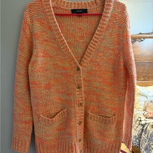 Forever 21 Women's Orange Knit Cardigan